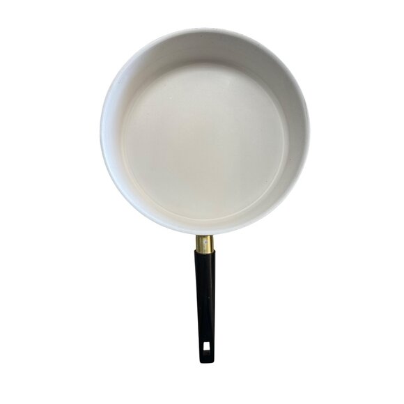 Red Frying Pan With Sunburst Pattern & Black Handle - Picture 2 of 6